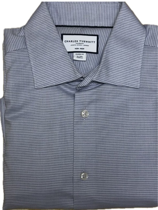 Charles Tyrwhitt Other - Charles Tyrwhitt Light Blue Check Micro-Pattern Dress Shirt